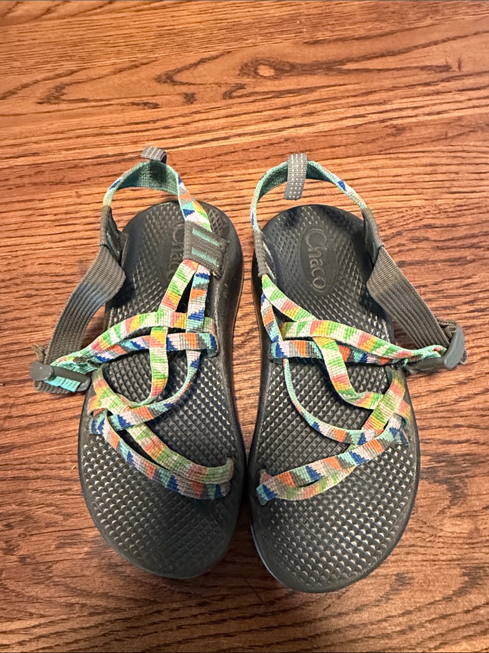 Chaco Women's Multicolor Strap Sandals with Gray Footbed
